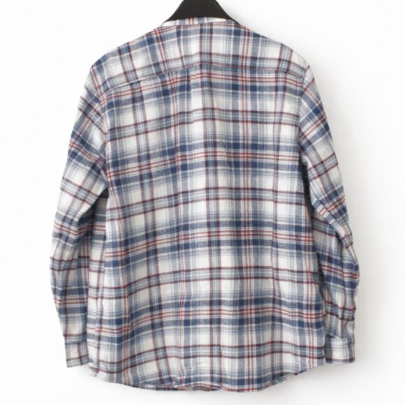 Red Head Brand Mens XL Flannel Shirt Blue Red Plaid Long Sleeve Cotton - Picture 2 of 6